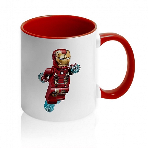 Кружка Lego железный человек