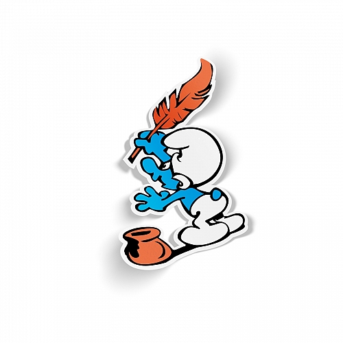 Стикер Смурф умник