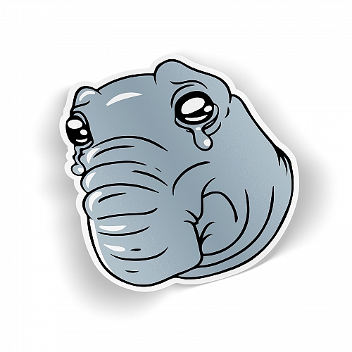 Стикер «Ждун плачет»