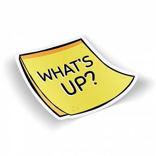 Стикер «What's up?»