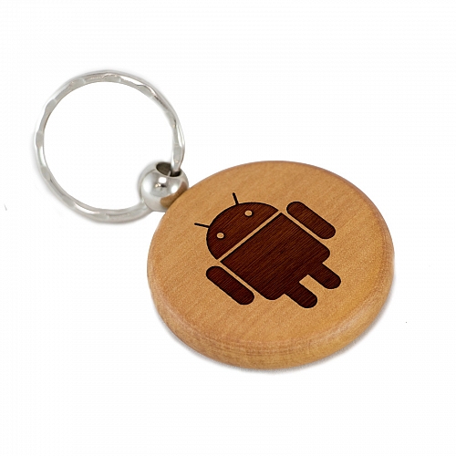 Брелок Android из дерева