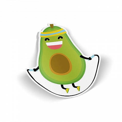 Стикер Fitness Avocado Rope Jumping