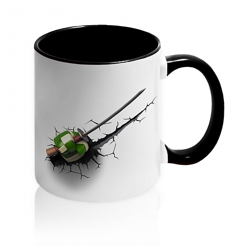 Кружка с 3D черепашкой ниндзя