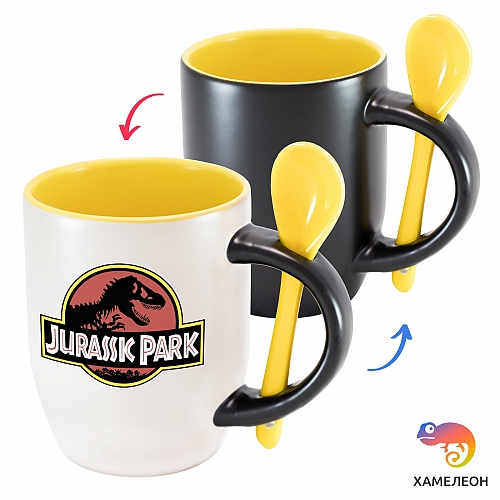 Кружка хамелеон Jurassic Park