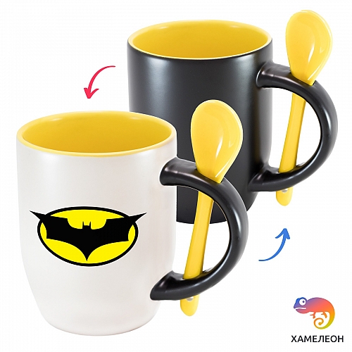 Кружка хамелеон Batman (logo)