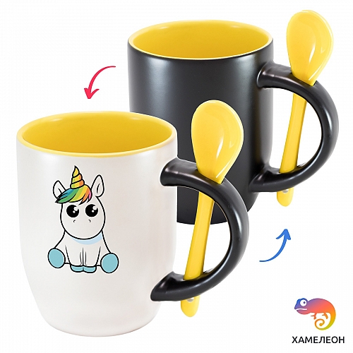 Кружка хамелеон Единорог (малыш)
