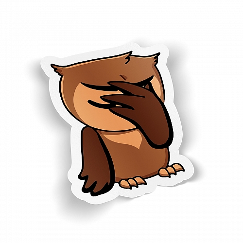 Стикер Филин Facepalm