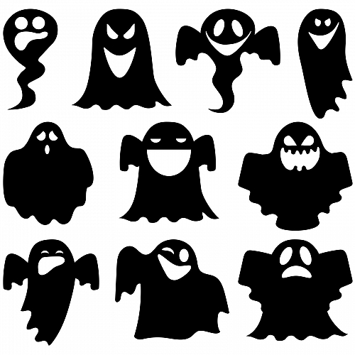 Наклейка на стену «Привидения на Хэллоуин»