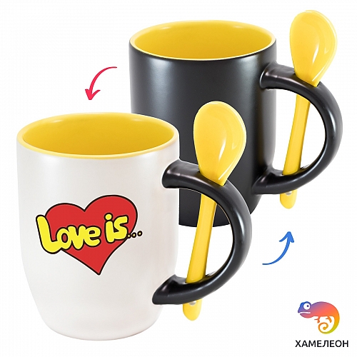 Кружка хамелеон Love is...