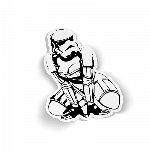 Стикер StarWars - силует штурмовика с сиськами