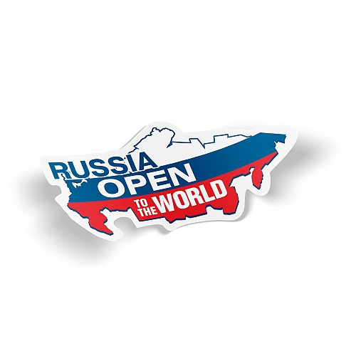 Стикер Russia Open to the World