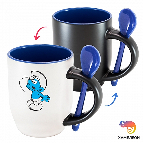 Кружка хамелеон Смурфик