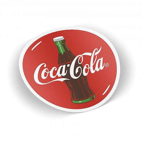 Стикер Coca Cola с бутылкой
