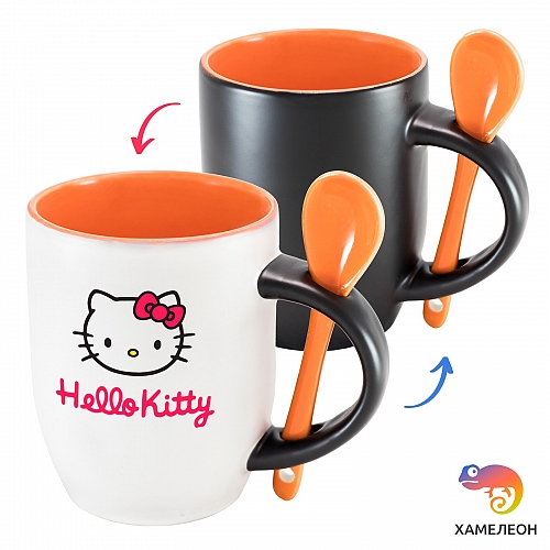 Кружка хамелеон Hello Kitty