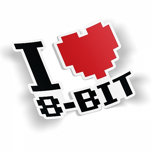 Стикер I Love 8 Bit