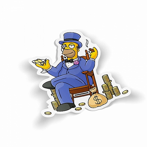 Стикер Homer millionaire