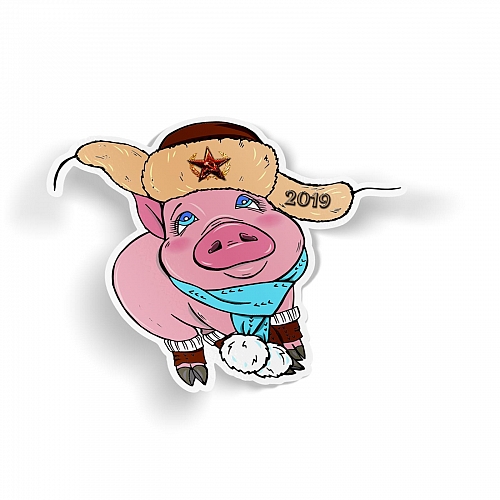 Стикер Cute pig