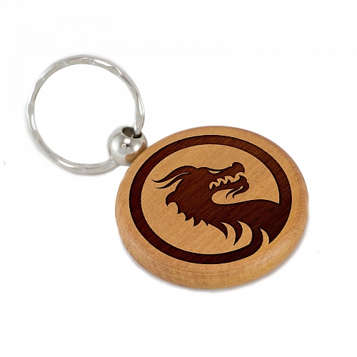 Брелок дракон из дерева