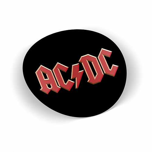 Стикер AC DC (круглый)
