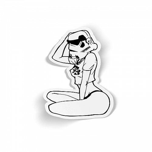 Стикер StarWars - Stormtrooper Pin-Up Girl