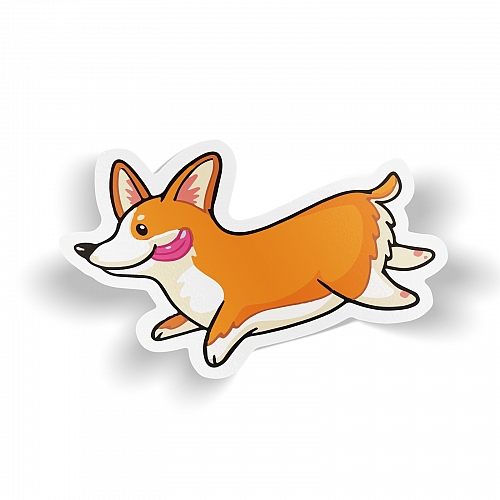 Стикер Funny Corgi