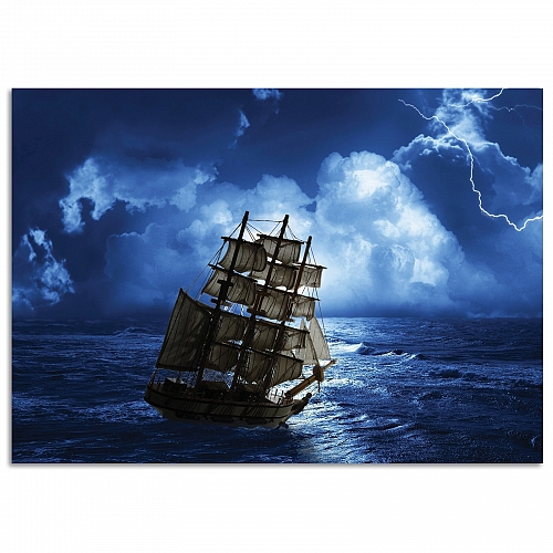 Постер «Парусник в шторме»