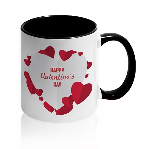 Кружка Happy Valentine's Day (сердечки)