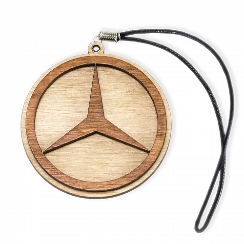 Брелок из дерева Mercedes Benz