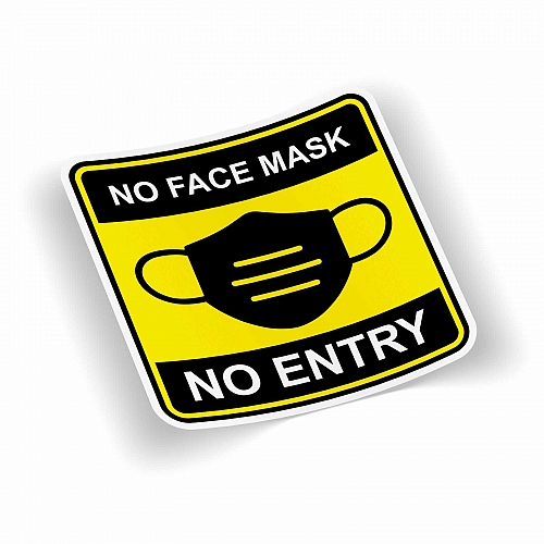 Стикер  No mask yellow