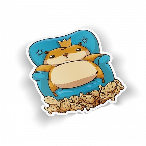 Стикер «Хомяк Сеня» - Печеньевый магнат