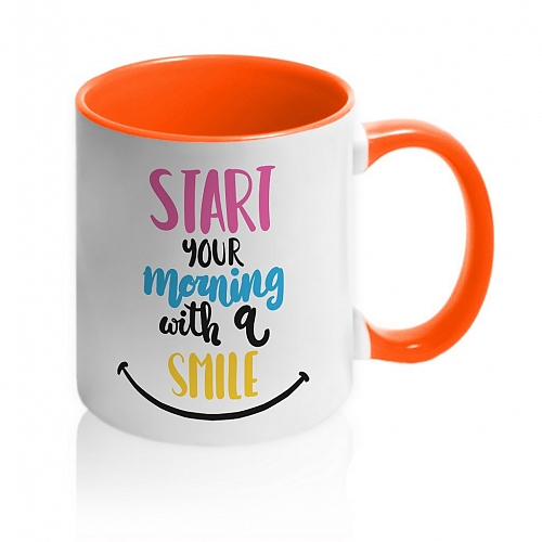 Кружка Start your morning with a smile