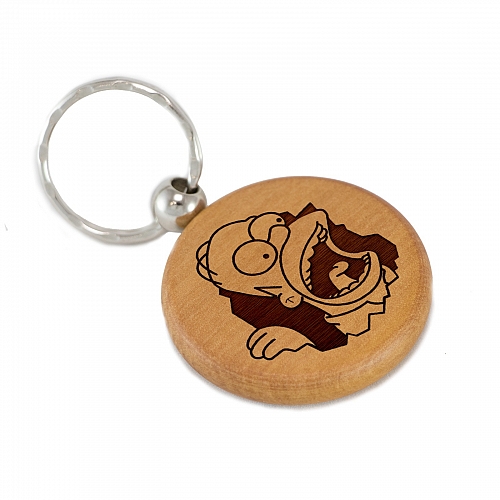 Брелок Гомер Симпсон из дерева