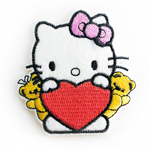 Нашивка Hello Kitty с сердечком