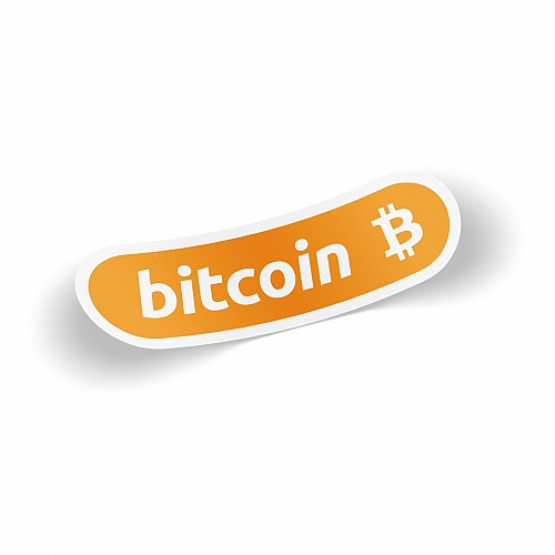 Стикер Bitcoin (овал)