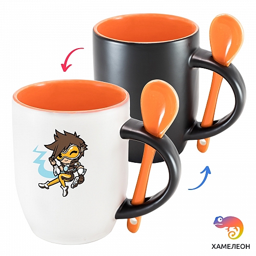 Кружка хамелеон Overwatch: Tracer