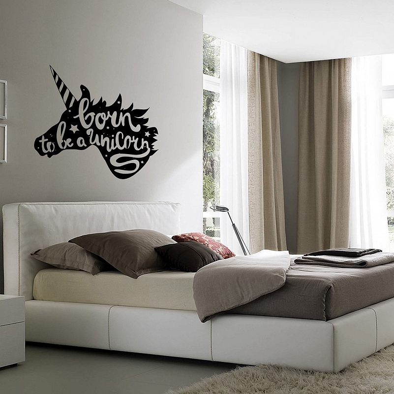 Наклейка на стену «Born to be a Unicorn» - # 2 Наклейка на стену «Born to be a Unicorn» #2