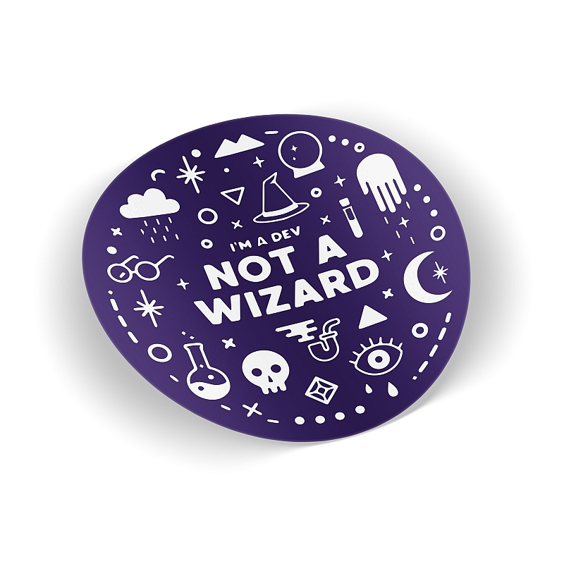 Стикер I'm a dev, not a Wizard - # 1 Стикер I'm a dev, not a Wizard #1