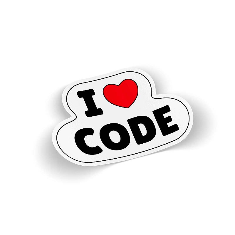 Стикер I Love Code - # 1 Стикер I Love Code #1