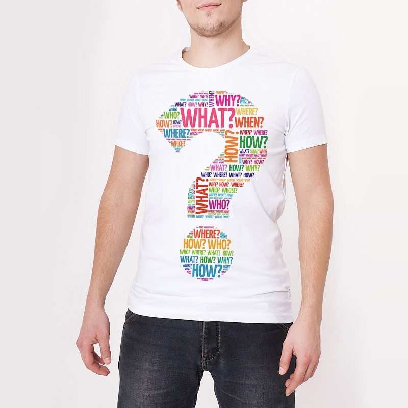 Футболка Вопросы - # 2 Футболка Вопросы #2
