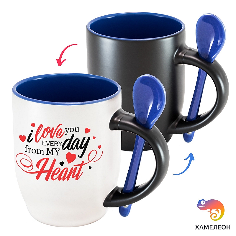 Кружка хамелеон I Love You every day from my Heart - # 3 Кружка хамелеон I Love You every day from my Heart #3