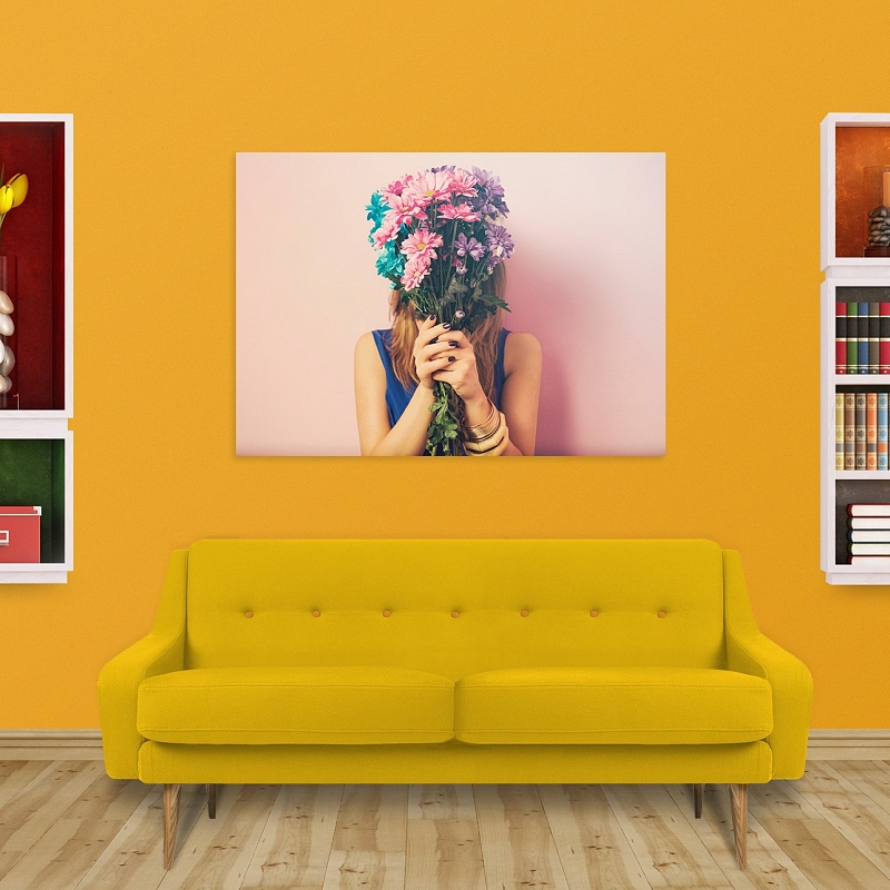 Постер Девушка с цветами (большой) #2