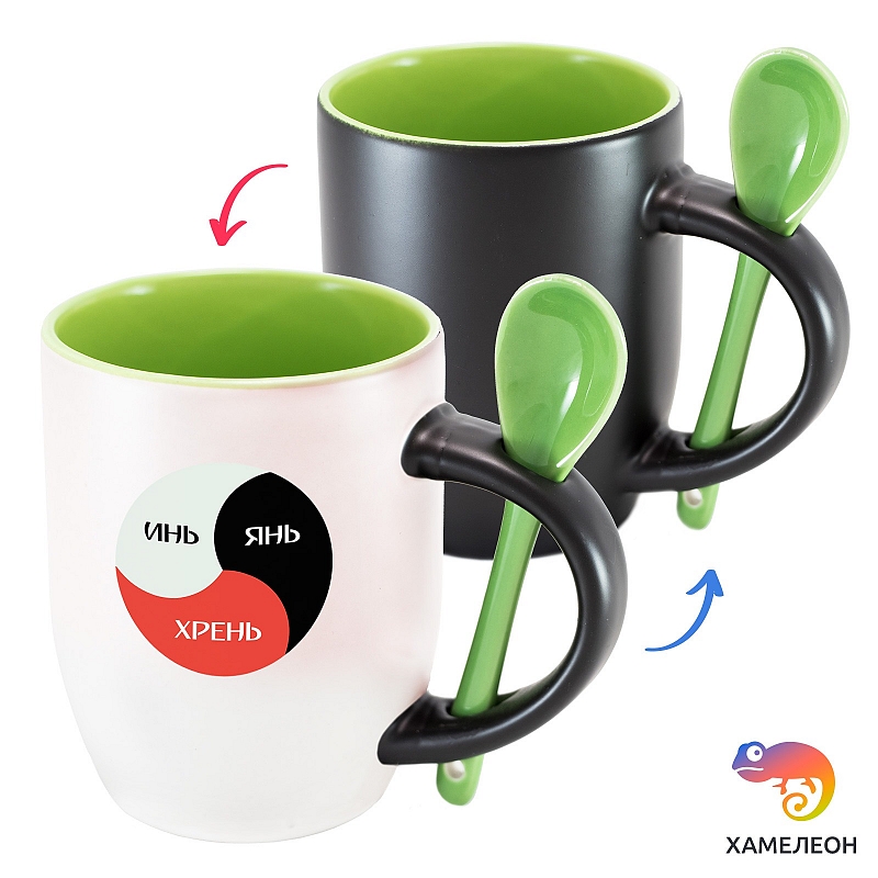 Кружка хамелеон «Инь, Янь, Хрень» - # 4 Кружка хамелеон «Инь, Янь, Хрень» #4