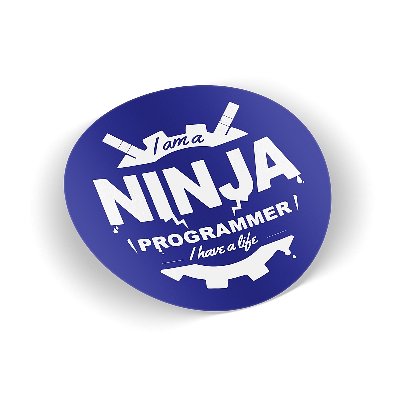 Стикер Ninja Programmer have a life - # 1 Стикер Ninja Programmer have a life #1