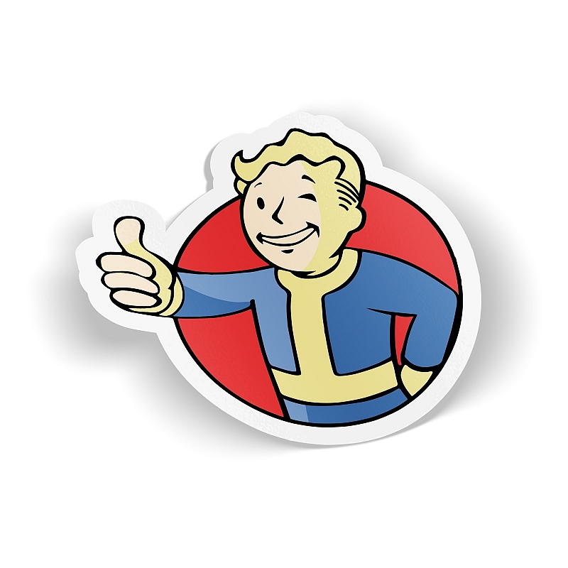 Стикер Fallout - Vault Boy - # 1 Стикер Fallout - Vault Boy #1