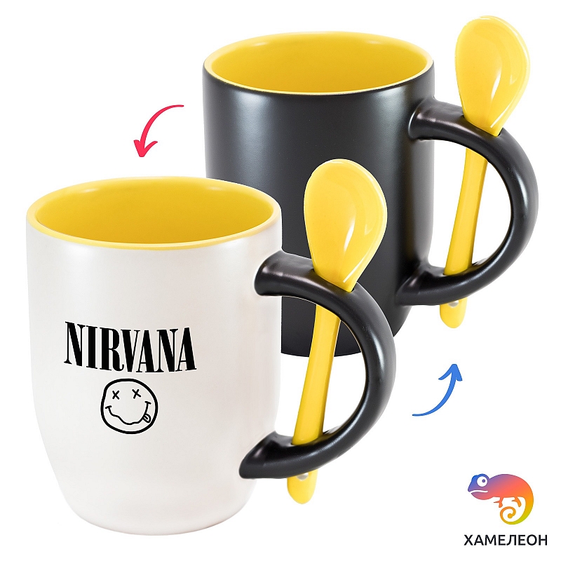 Кружка хамелеон Nirvana (logo) - # 1 Кружка хамелеон Nirvana (logo) #1