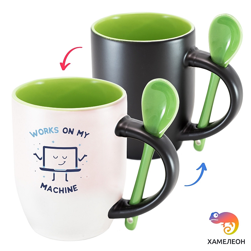 Кружка хамелеон Works on my Machine - # 2 Кружка хамелеон Works on my Machine #2