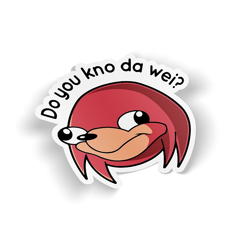 Стикер Ugandan Knuckles - Do You Know the Way? - # 1 Стикер Ugandan Knuckles - Do You Know the Way? #1