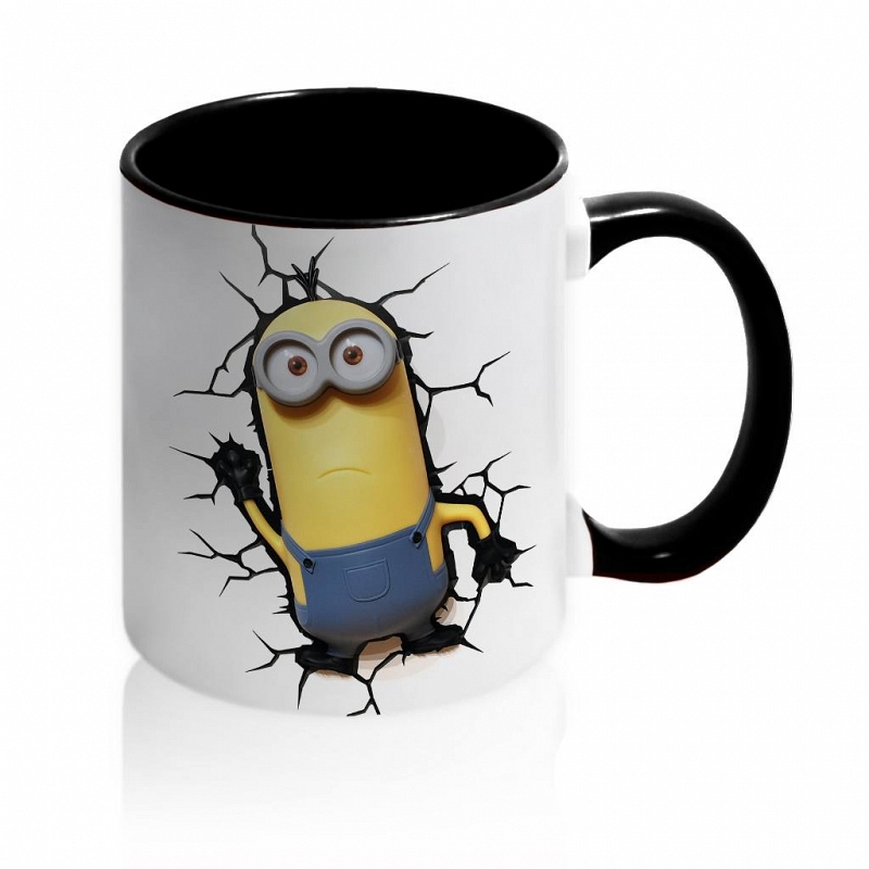 Кружка 3D Миньон на кружке - # 1 Кружка 3D Миньон на кружке #1