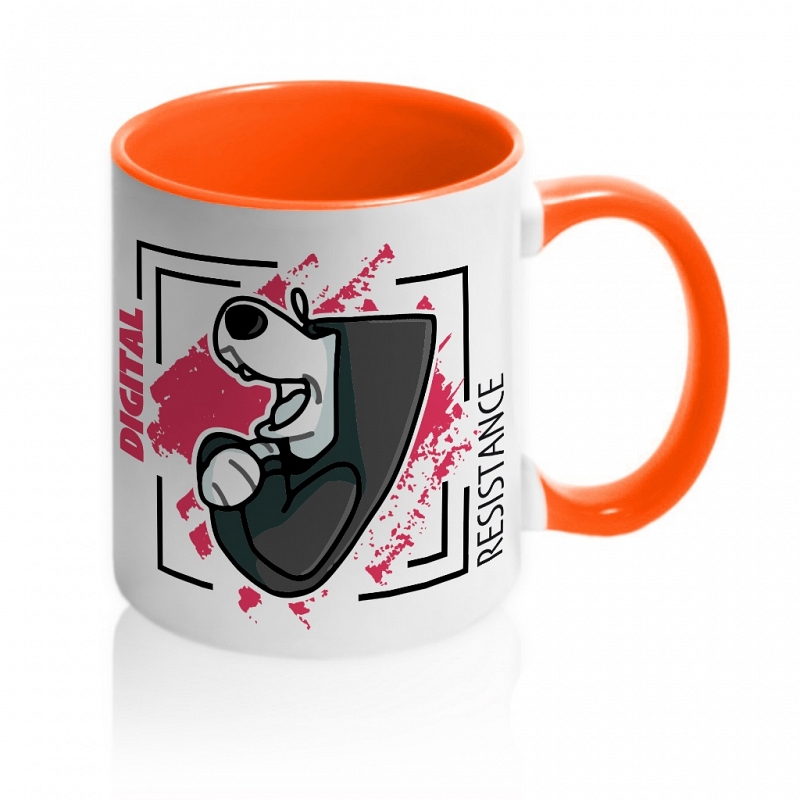 Кружка Digital Resistance - смеющаяся собака - # 2 Кружка Digital Resistance - смеющаяся собака #2