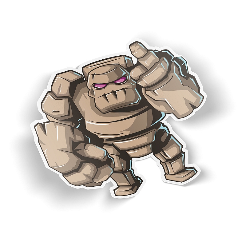 Стикер Clash of Clans Golem - # 1 Стикер Clash of Clans Golem #1